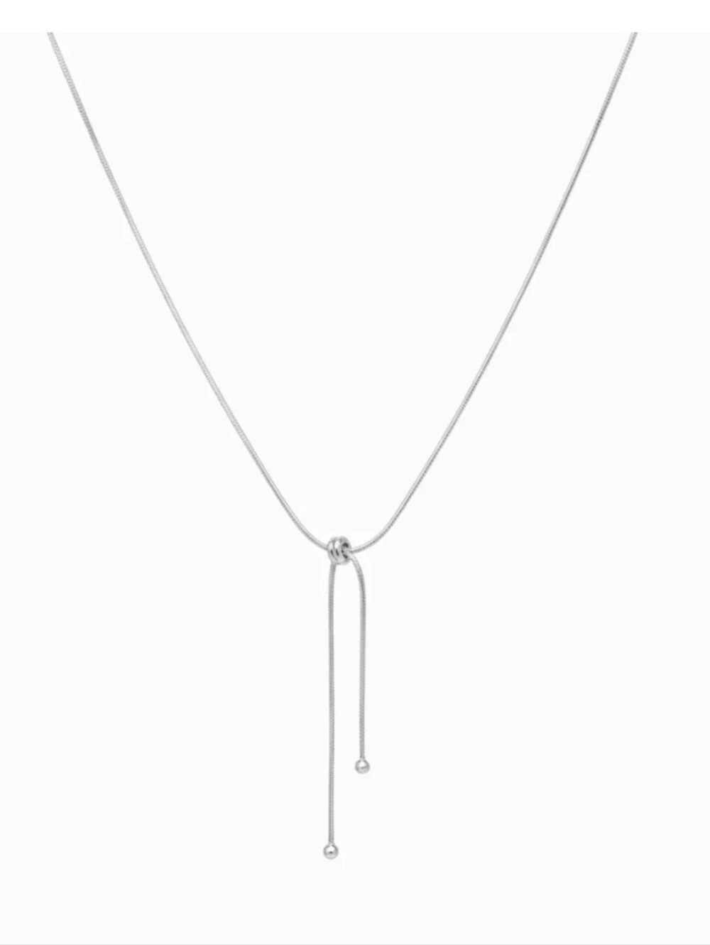 BN Coddle Heaven silvertone waterproof pull-chain necklace